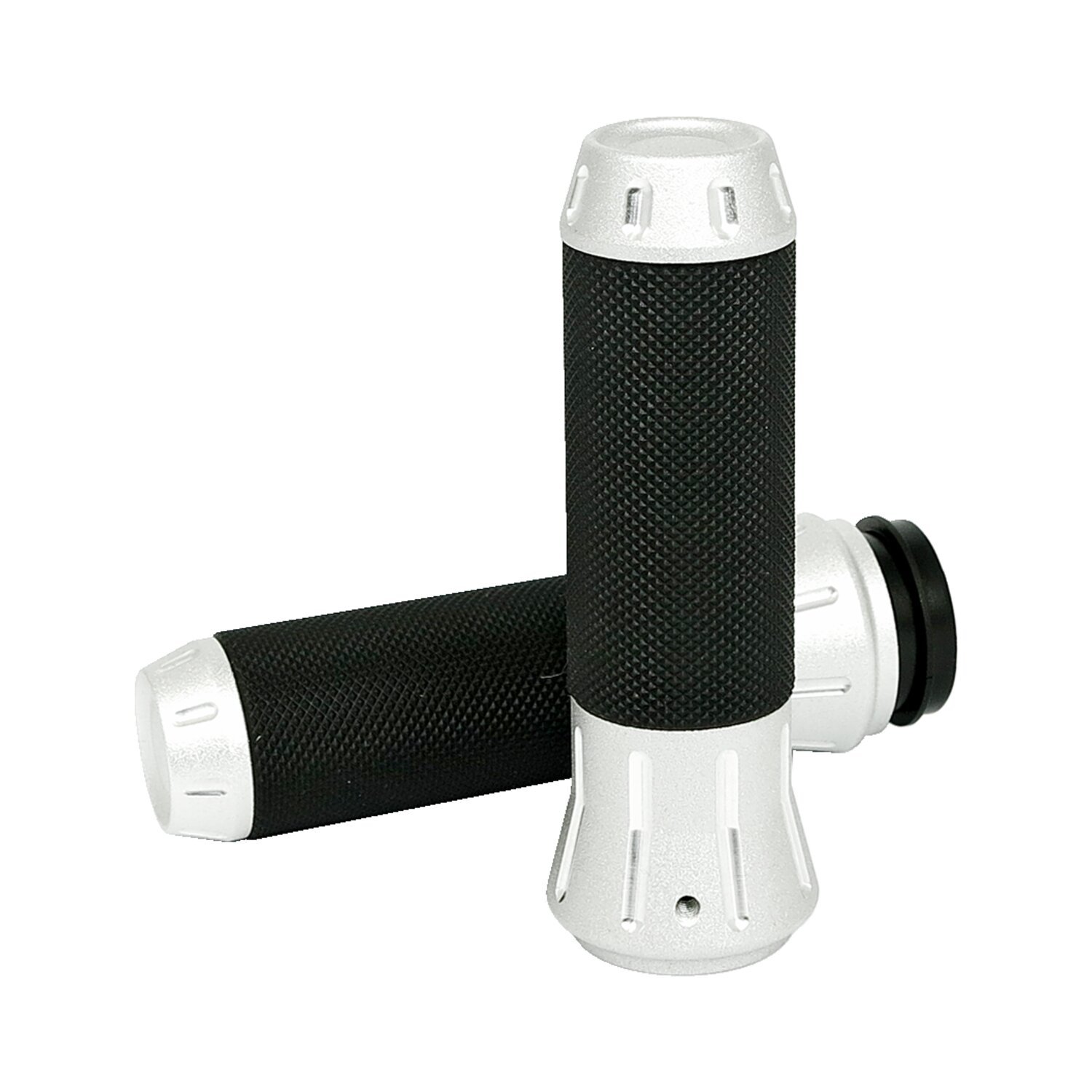 Cobra, billet aluminum grips. SP, Silver, Chrome