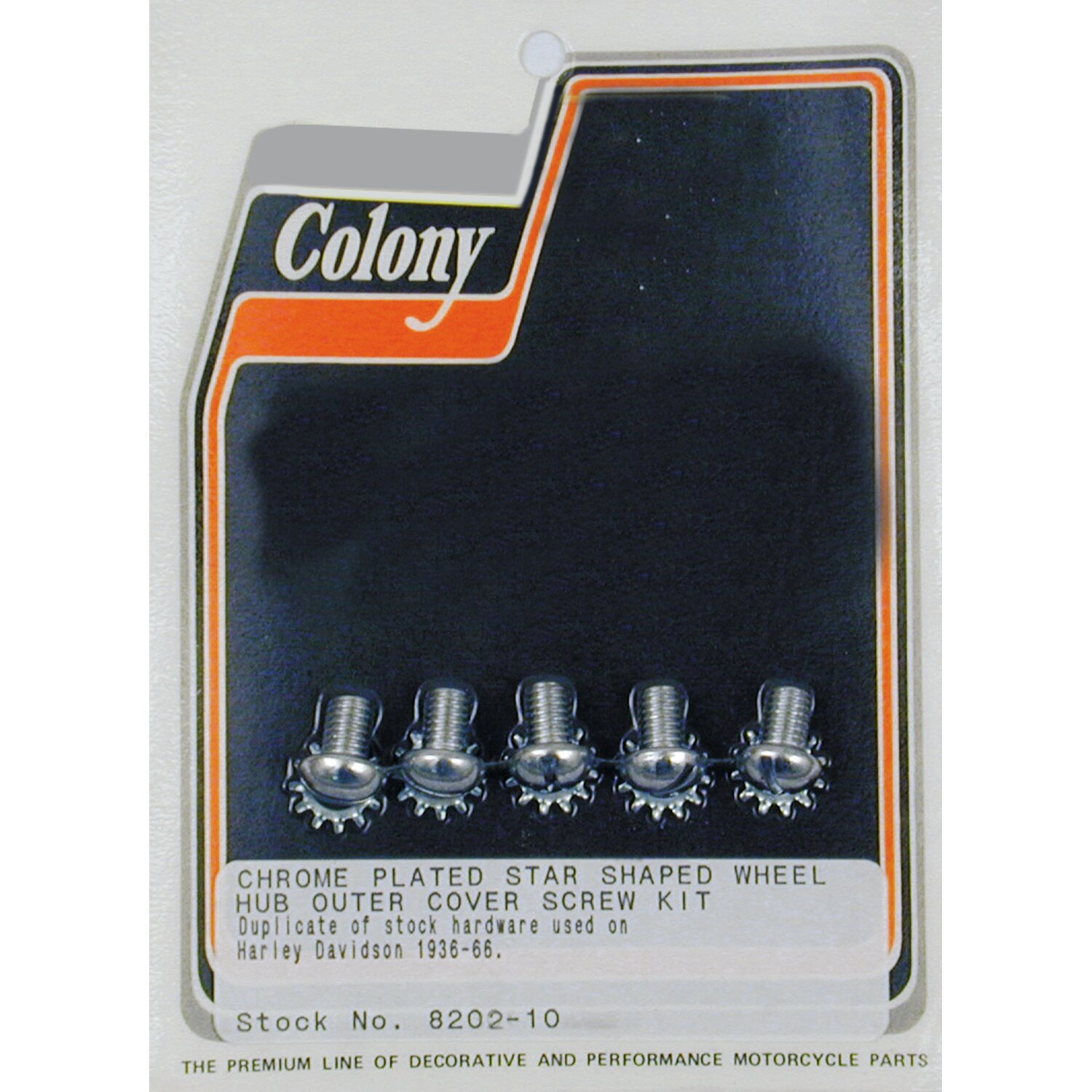 Colony star hub screws & washer set, Chrome