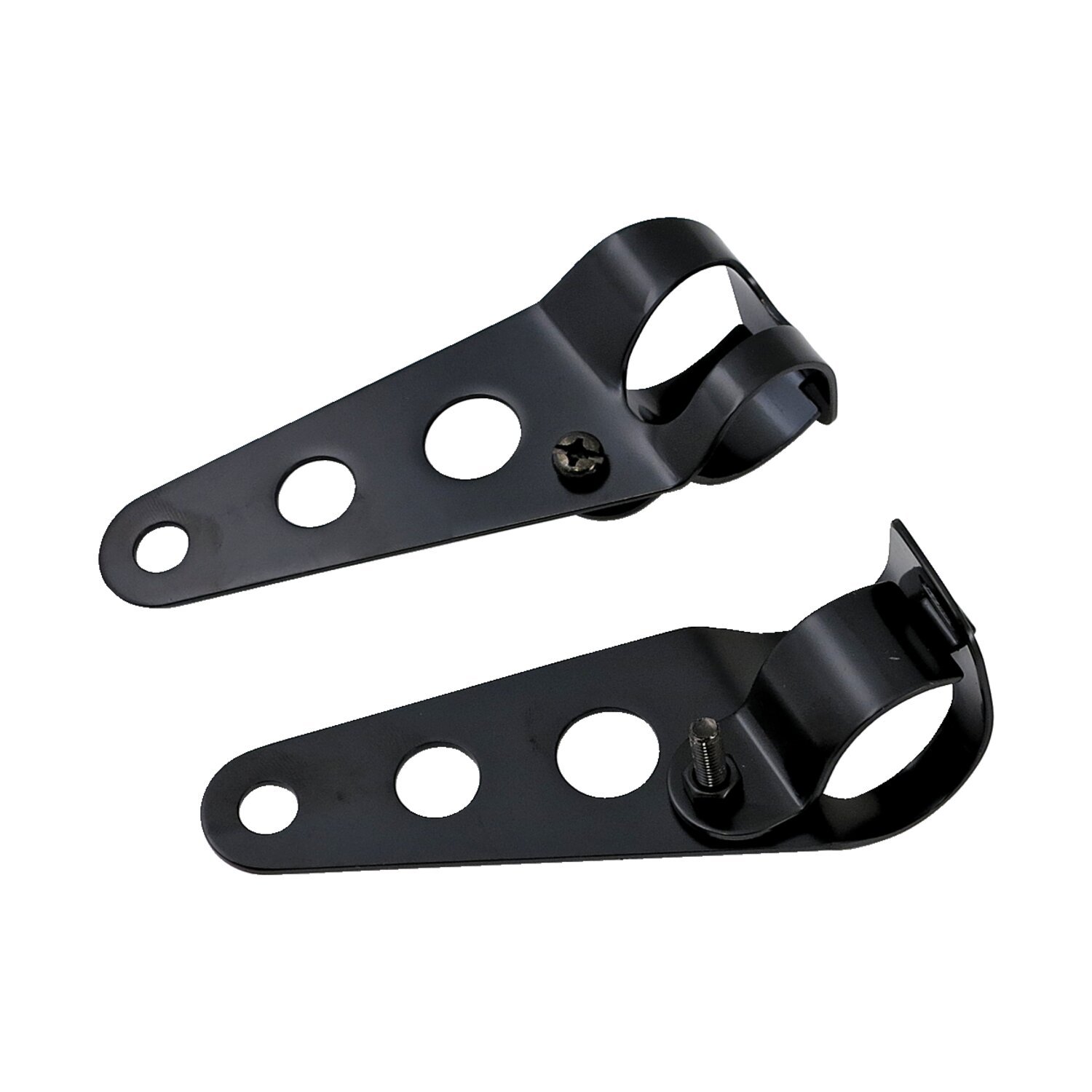 Frisco, side mount headlamp bracket set, Black