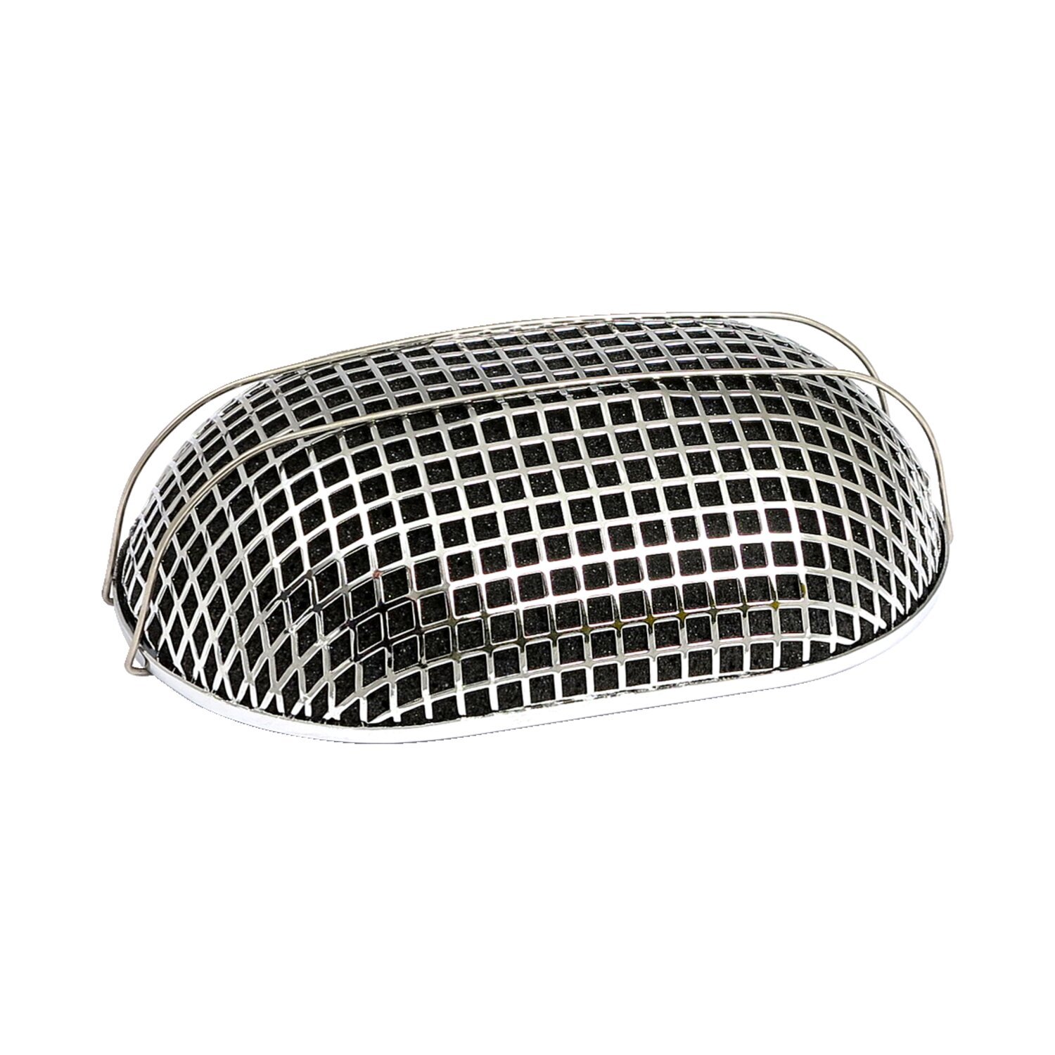 Breather style air cleaner assembly, oval, Black, Chrome