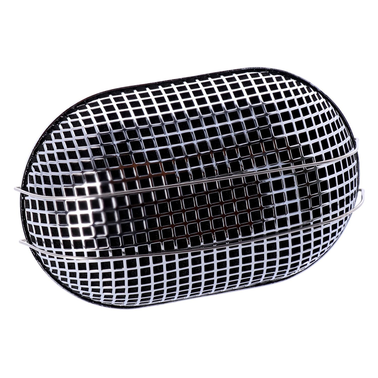 Breather style air cleaner assembly, oval, Chrome