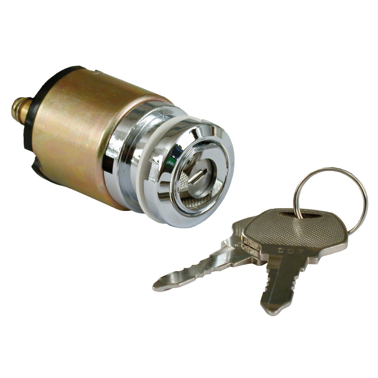 FX style ignition switch 'thin', flat key, Chrome