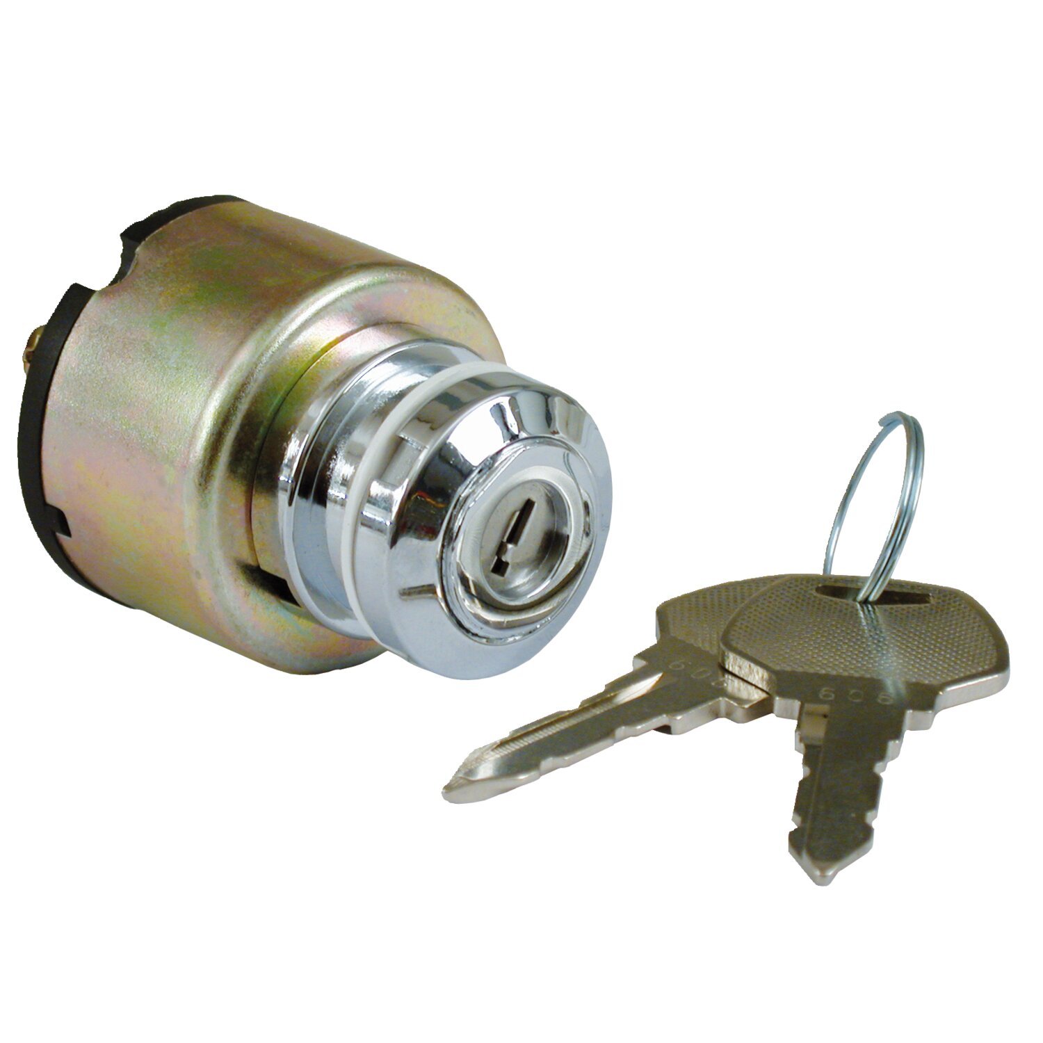 FX style ignition switch 'thick', flat key, Chrome