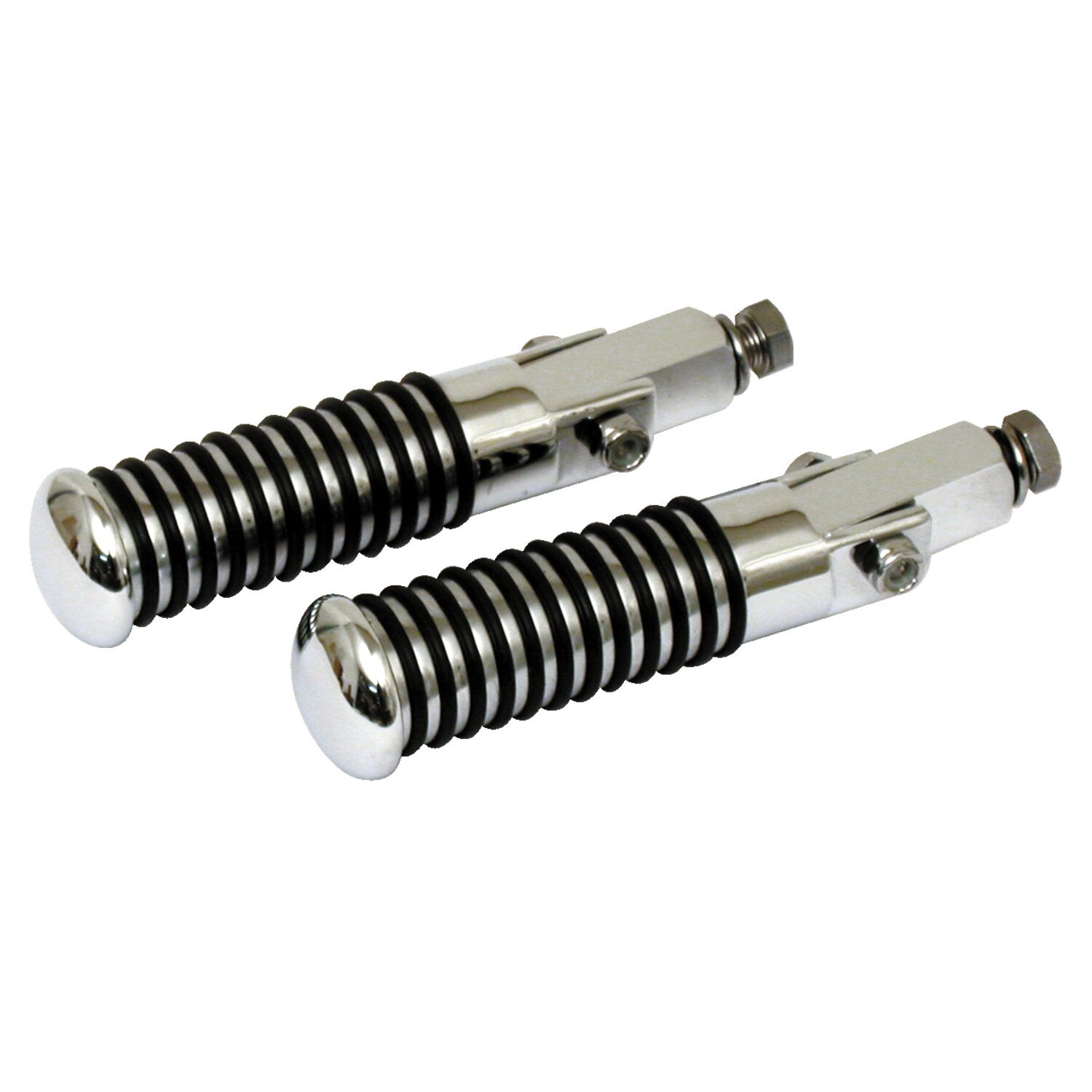 Sundance O-ring foot pegs. universal 3/8-24 mount, Chrome
