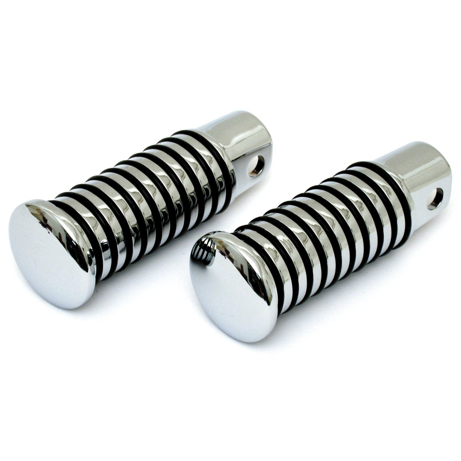 Sundance O-ring foot pegs. Large diameter. female mount, Chrome