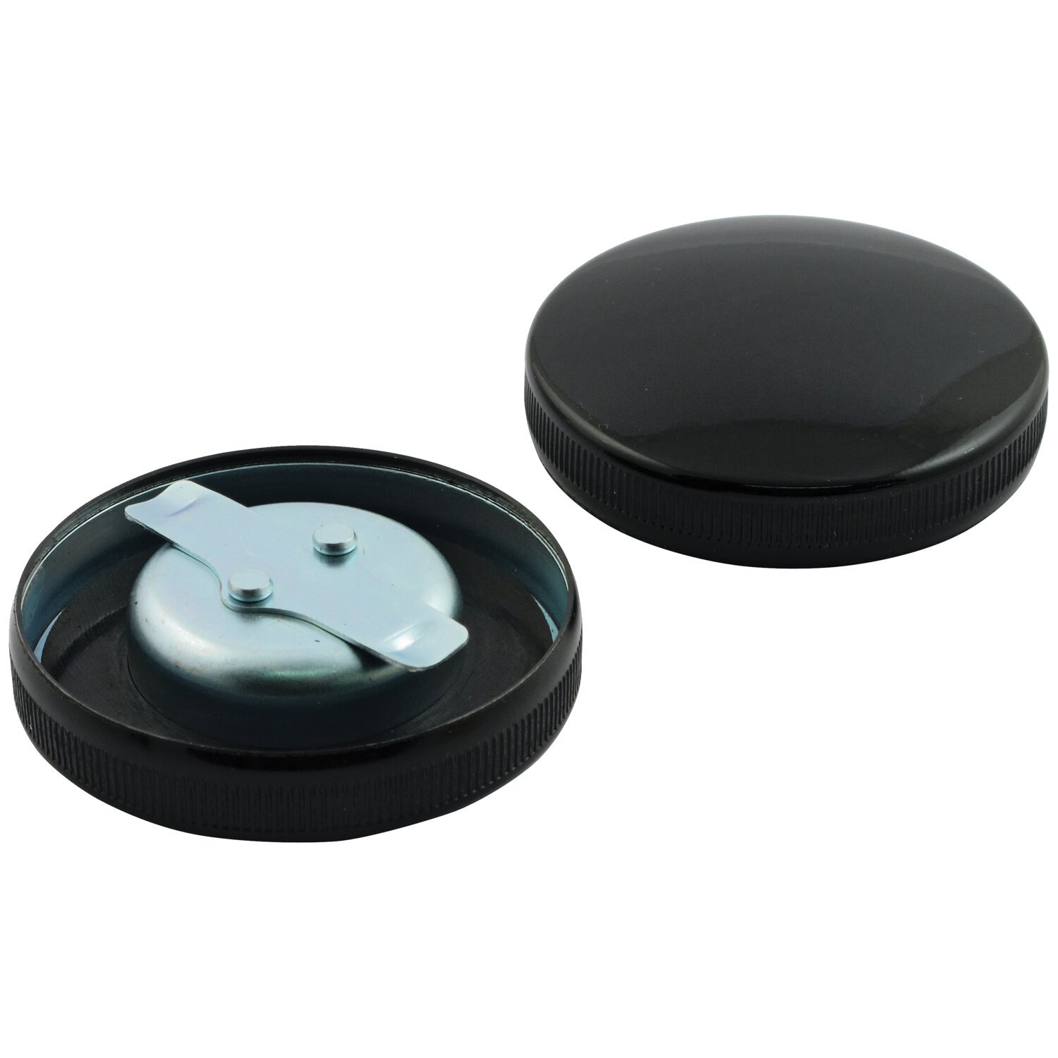 Early bayonet style gas cap set, Black, Gloss