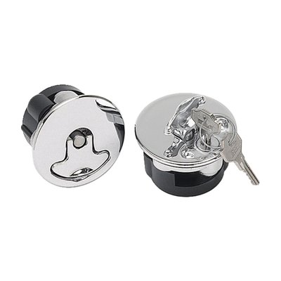 Chrome plated; inner aero filler cap only; vented & non-vented; with lock