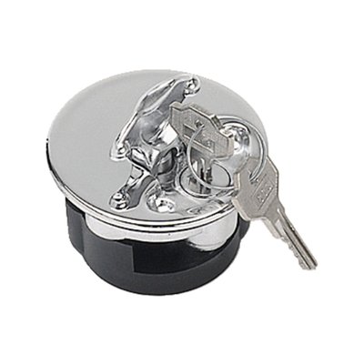 Chrome plated; inner aero filler cap only; non-vented; with lock