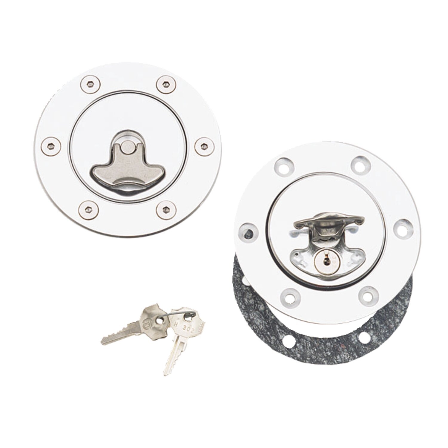 Bolt-in aero filler set, vent & no-vent, lock, Chrome