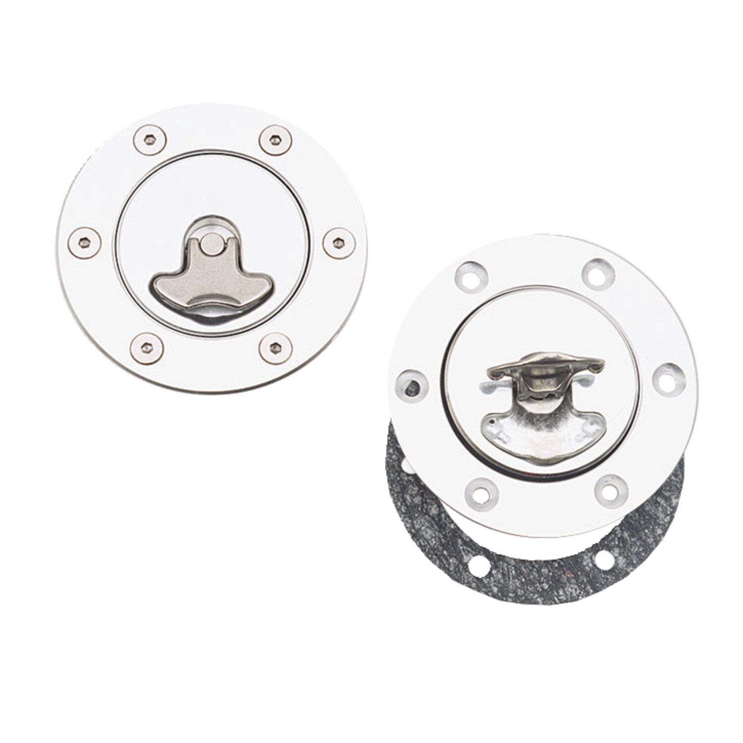 Bolt-in aero filler set, vent & no-vent, no lock, Chrome