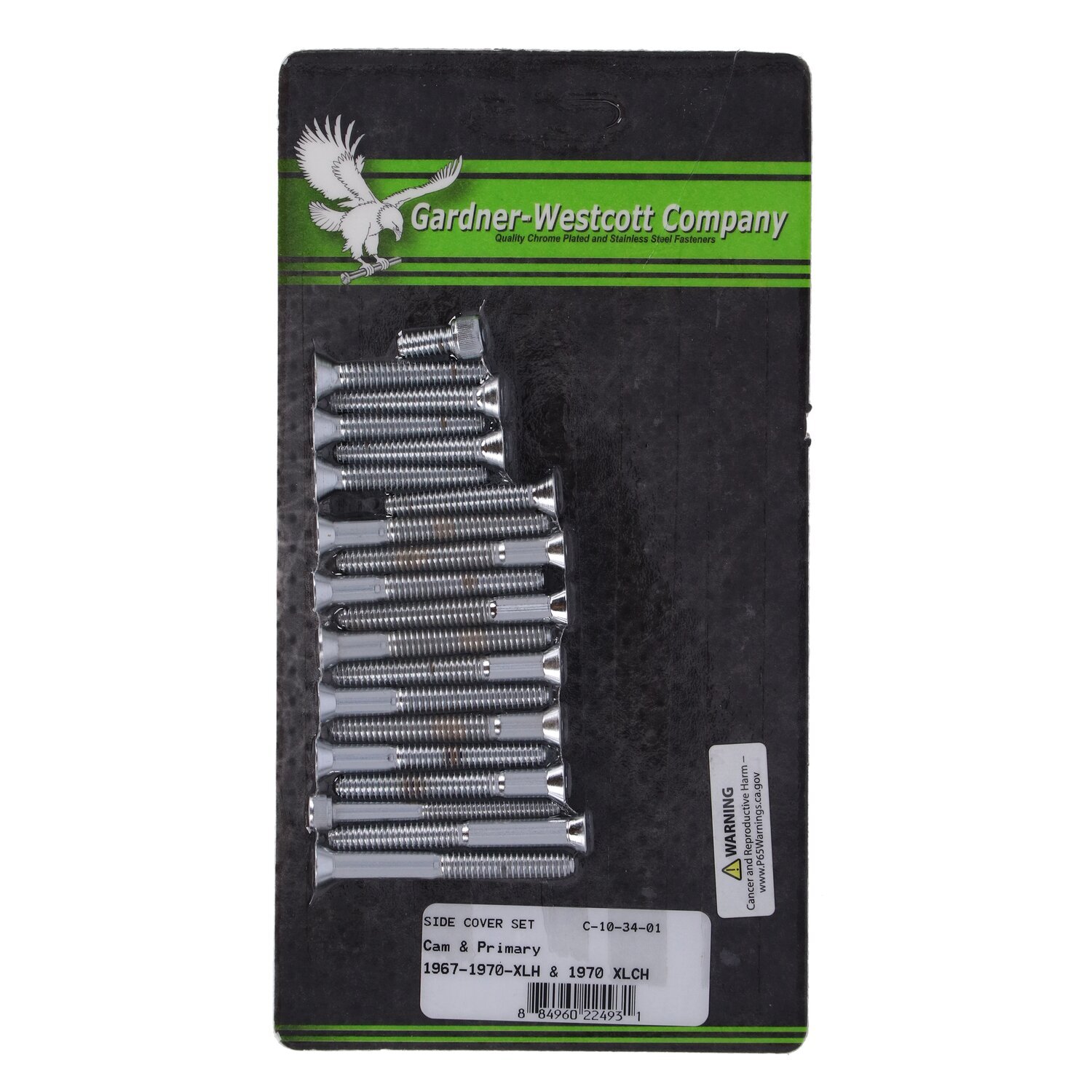 XL side cover mount kit, chrome allen