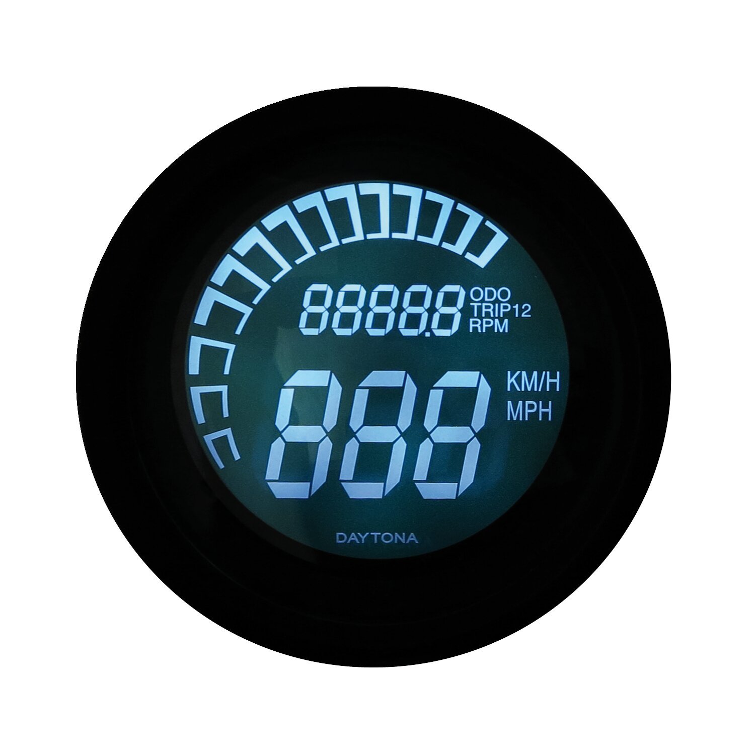 Daytona, Velona digital 60mm speedo/tacho (ECE, Black