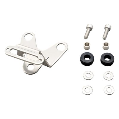 Polished stainless steel. 
2.5mm thick. 
Designed for mounting a Velona 60mm speedometer in combination with the Daytona's 'Alpha' or 'Beta' or 'Gamma' micro LED indicator units. 
Includes vibration rubbers and mounting hardware. 