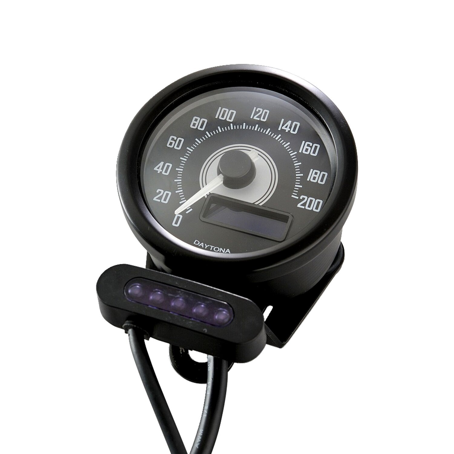 Daytona, Velona 60mm speedo/indicator mount bracket kit, Black, Matte