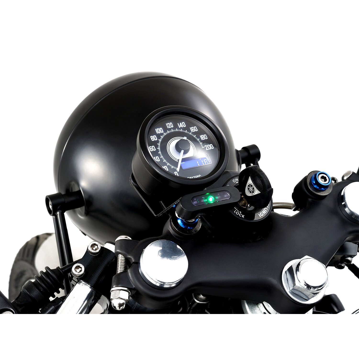 Daytona, Velona 60mm speedo/indicator mount bracket kit, Black, Matte