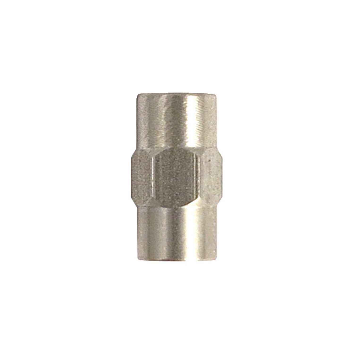 TRW Varioflex brake line connector stainless straight, Polished
