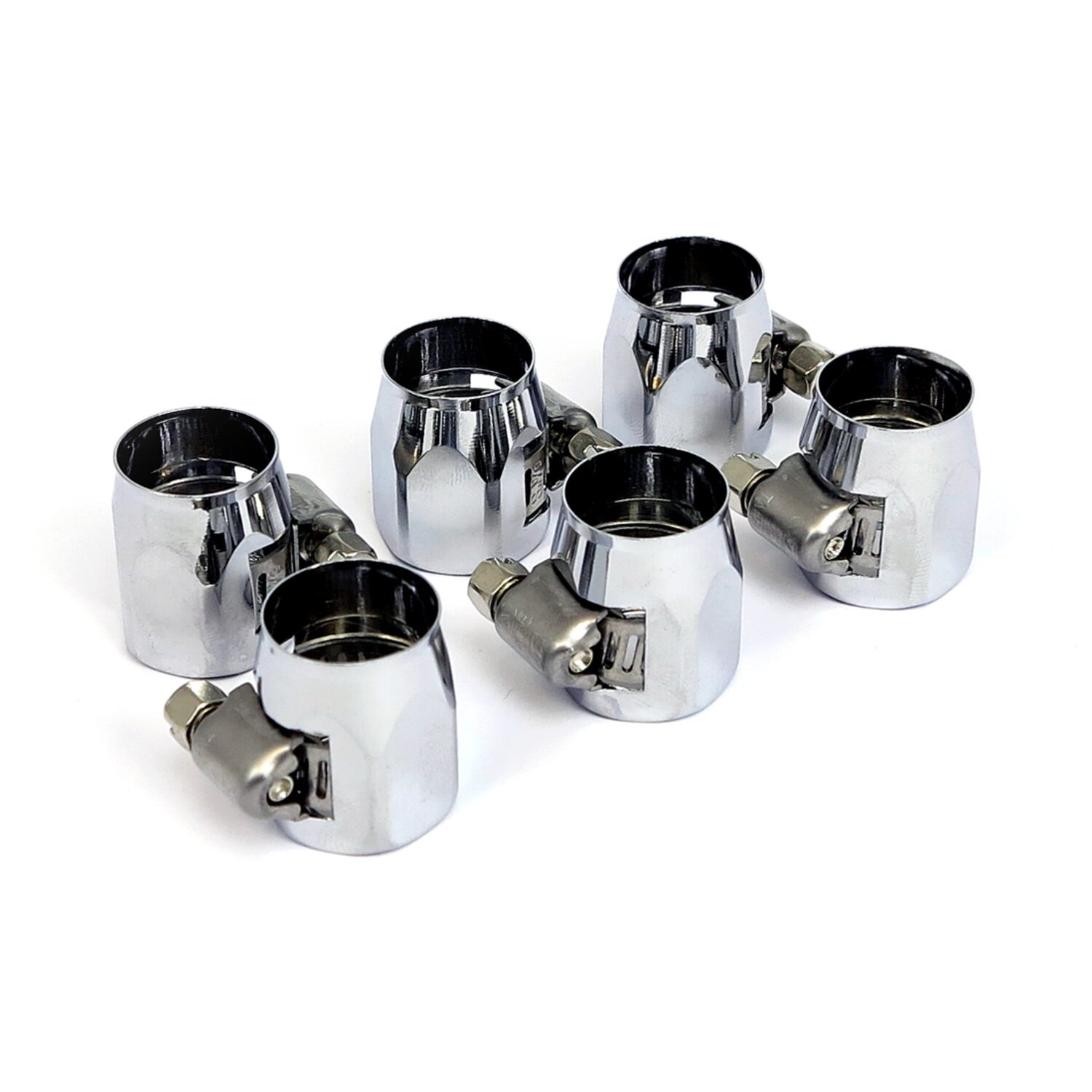 Econ-o-fit hose clamps. 5/16" to 3/8, Silver, Chrome
