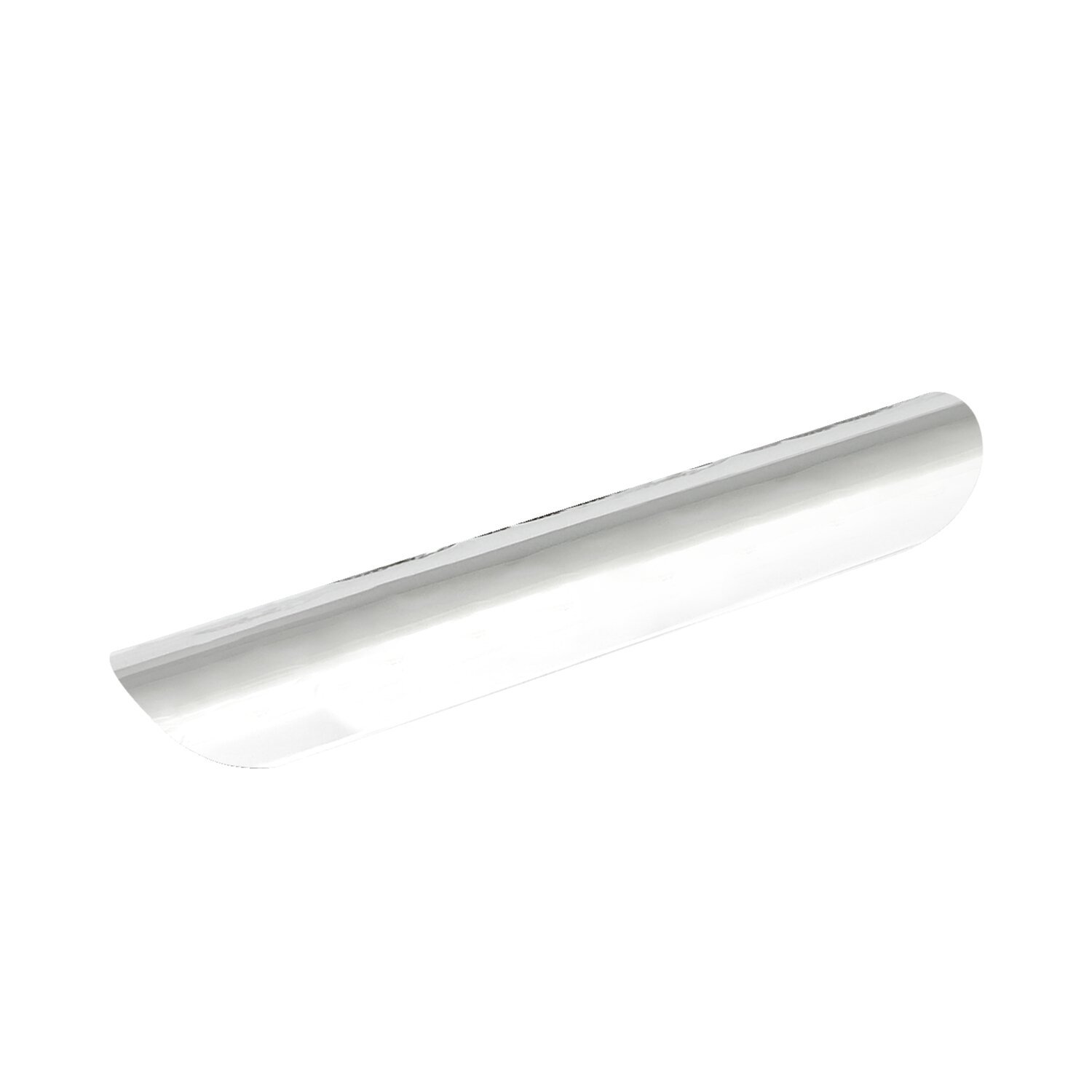 Universal smooth heat shield 10" long, Chrome
