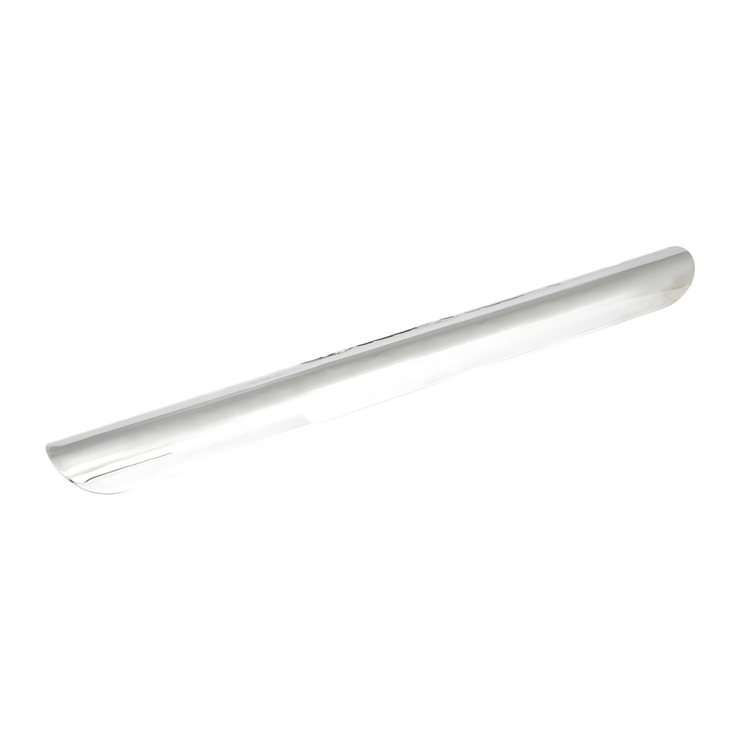 Universal smooth heat shield 18" long, Chrome