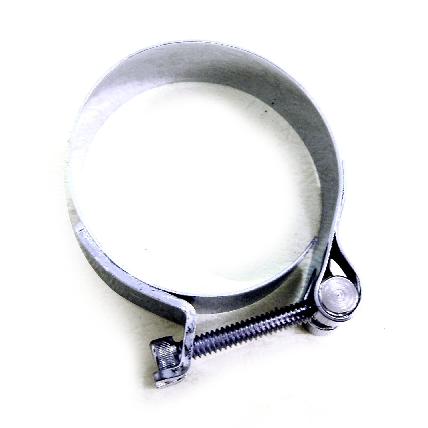 Intake clamps, O-ring type, White, Chrome