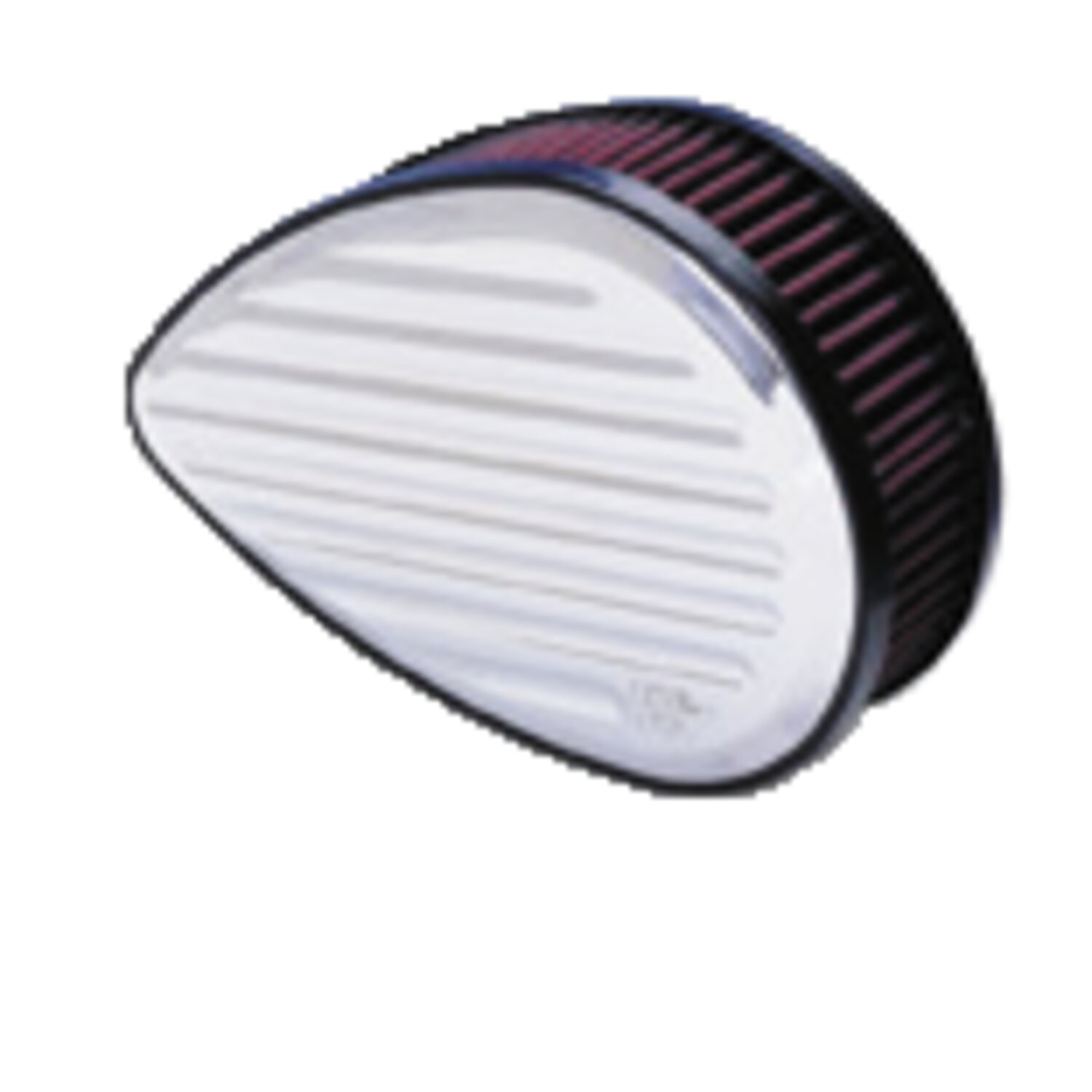K&N, billet air cleaner assembly. Teardrop grooved
