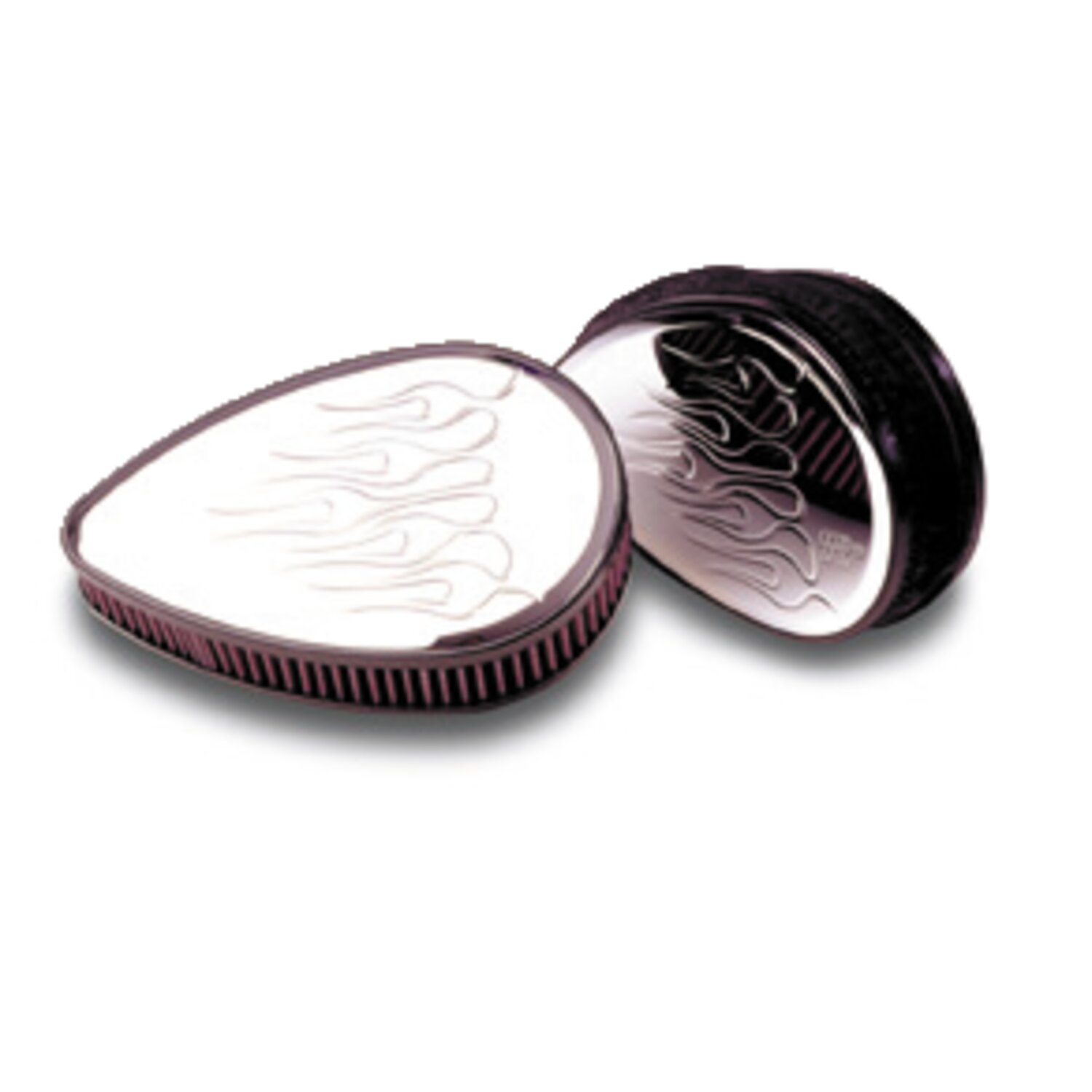 K&N, billet air cleaner assembly. Teardrop, Chrome