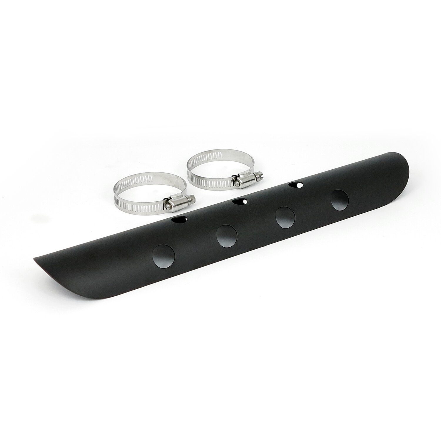 Universal bullet hole heat shield 14" long, Black