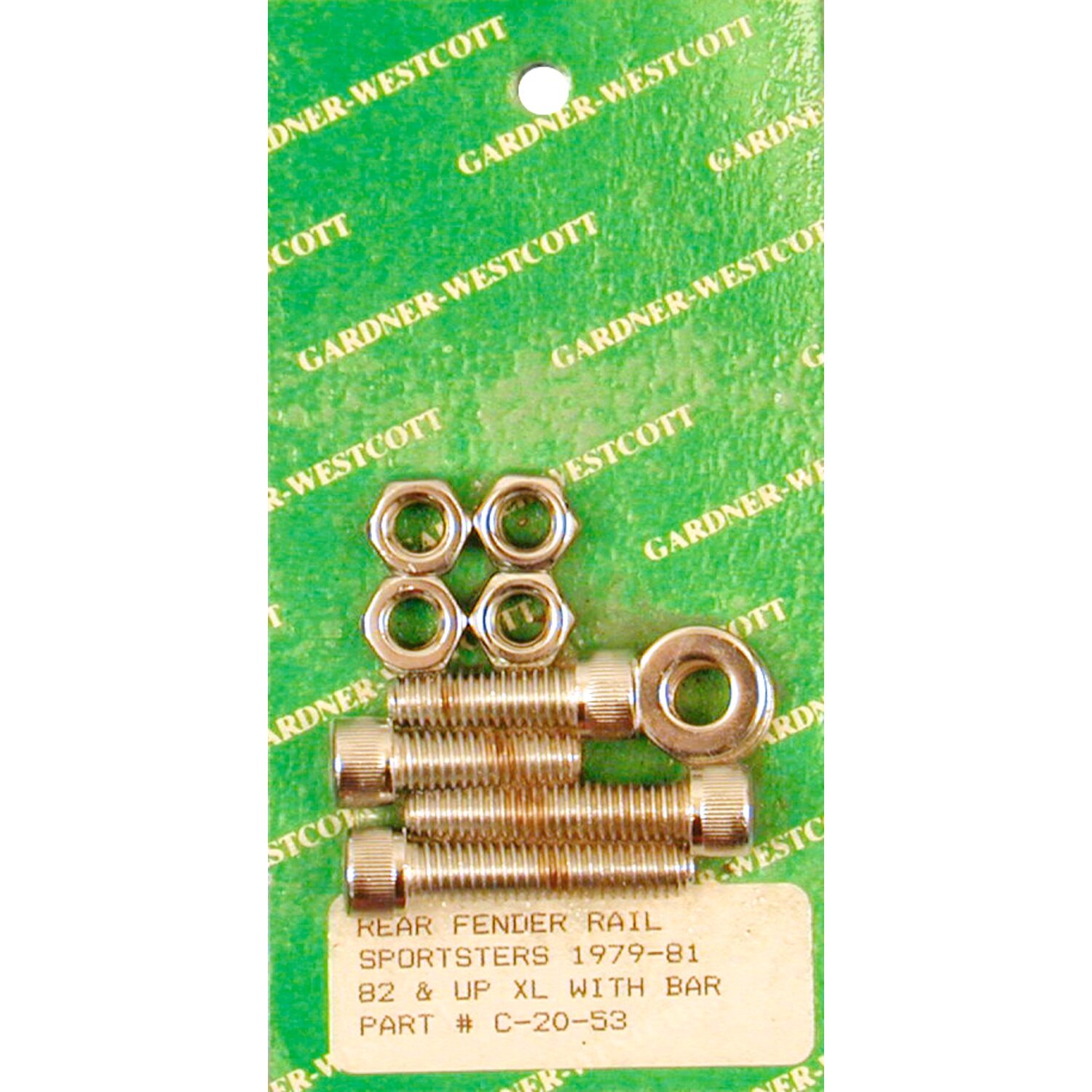 Gardner-Westcott, fender strut mount kit. Chrome Allen head