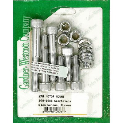 Chrome, rear allen screws