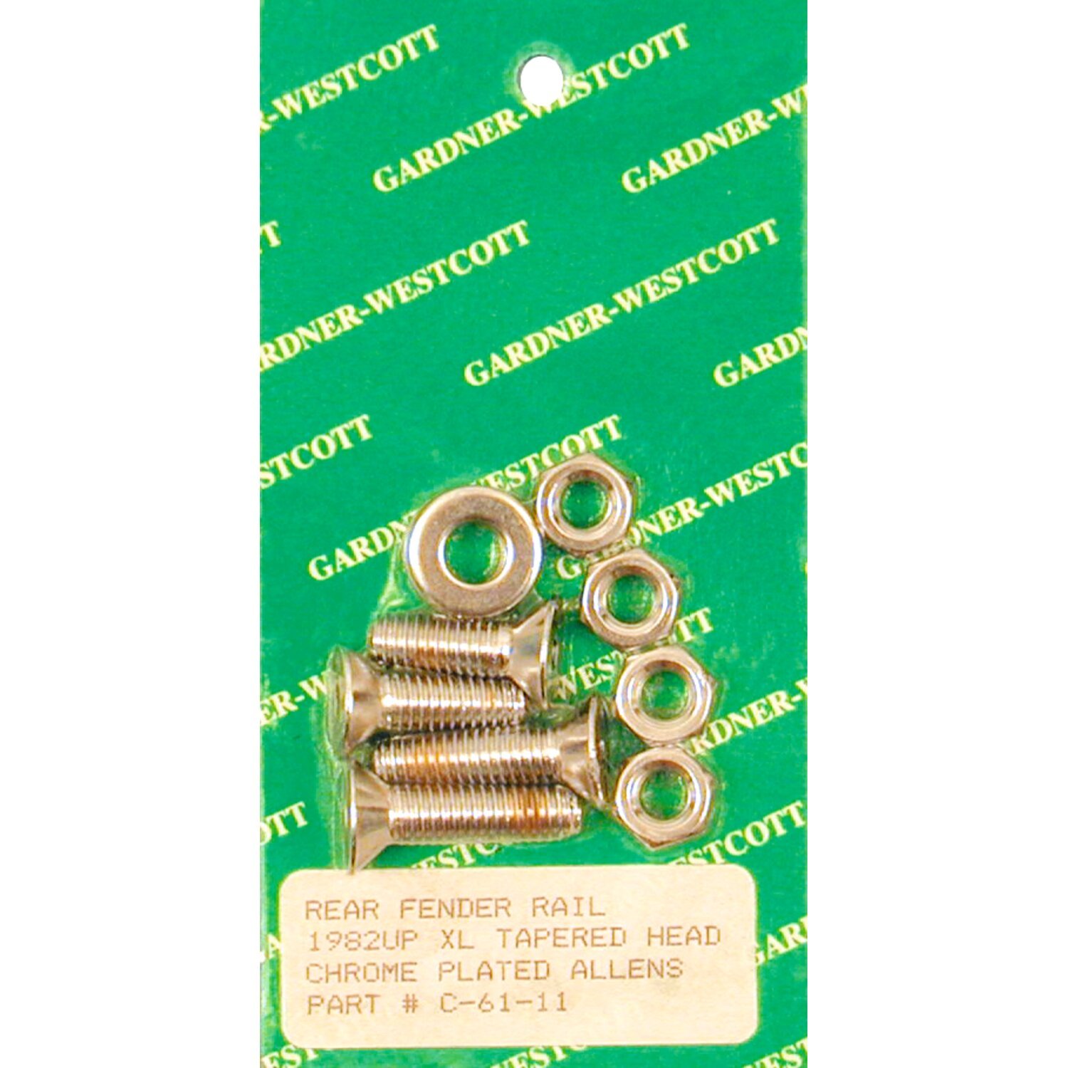 Gardner-Westcott, fender strut mount kit. Chrome Allen head