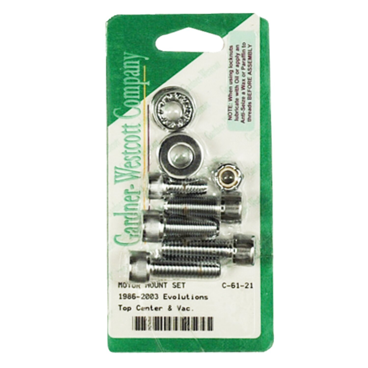 Engine mount kit, center, Silver, Chrome
