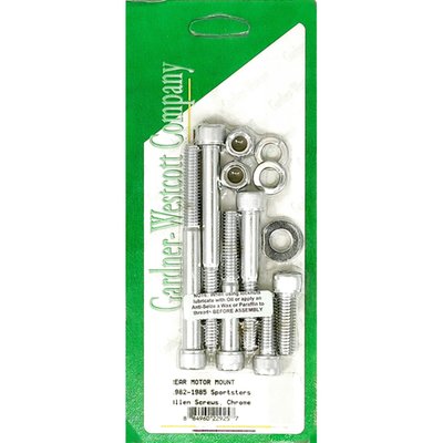 Chrome, rear allen screws