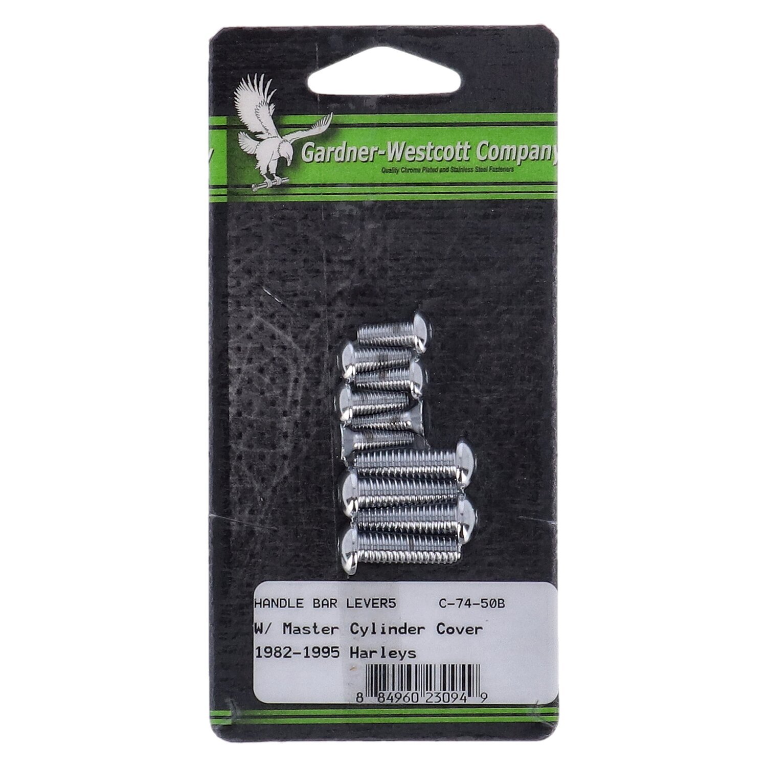 Handlebar control screw kit, button, Chrome