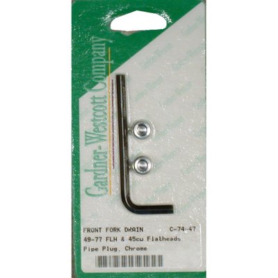 Complete with washers. 
Used in lower section of fork slider to drain the oil.
OEM replacement reference 45790-80
