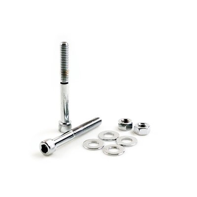 Chrome plated Allen head bolt & nut kit to install the fuel tank. 