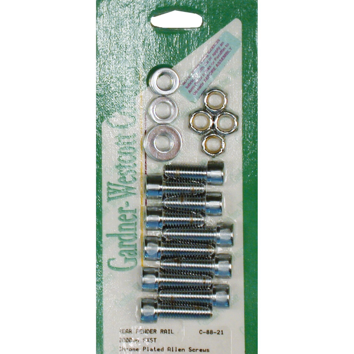 Gardner-Westcott, fender strut mount kit. Chrome Allen head
