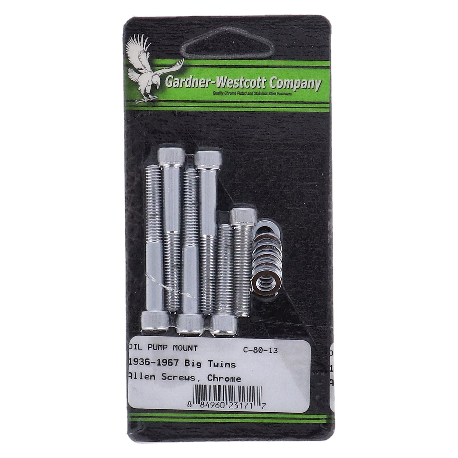 Oil pump mount kit, allen, Chrome