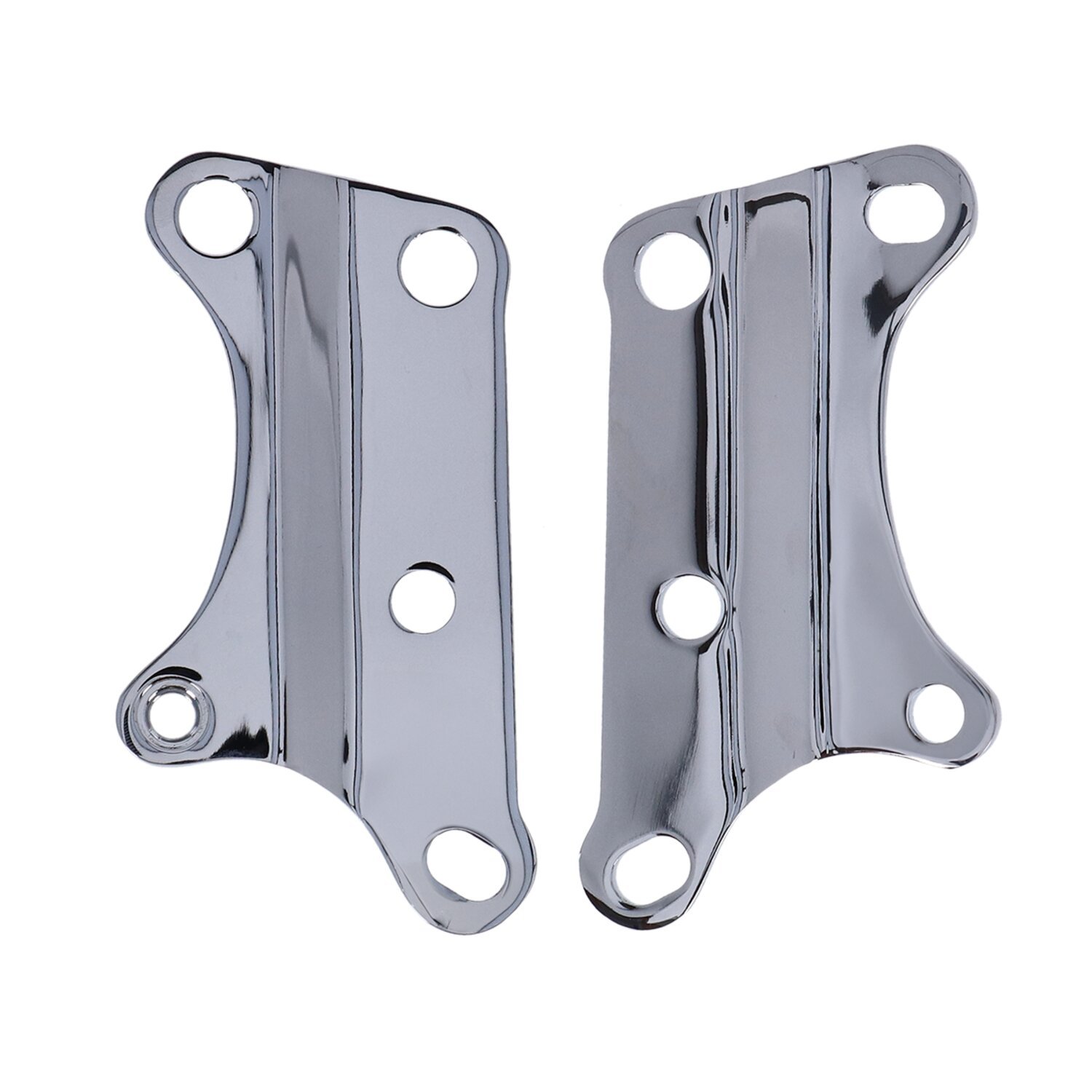 Motor mount plate set, lower front, Chrome