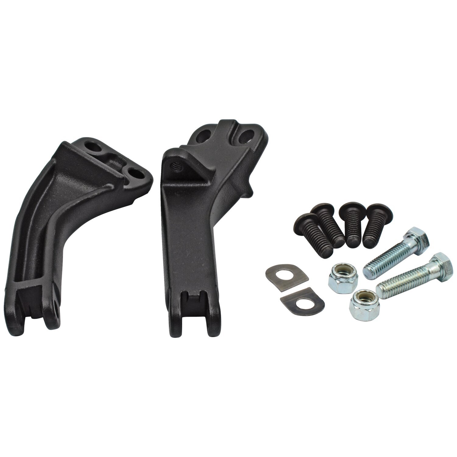 Dyna passenger foot peg mount bracket kit, Black, Wrinkle
