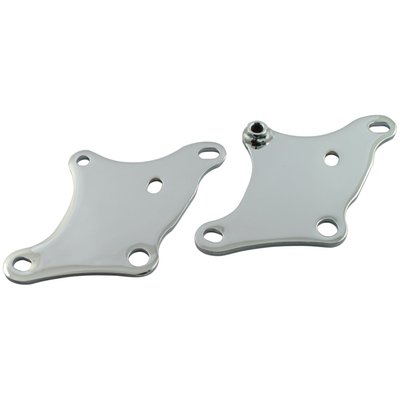 Chrome plated. steel. XL Sportster lower front motor mount plate set. 
OEM replacement reference 16210-52A/77/79 (right) and 16213-52A/77/79 (left)