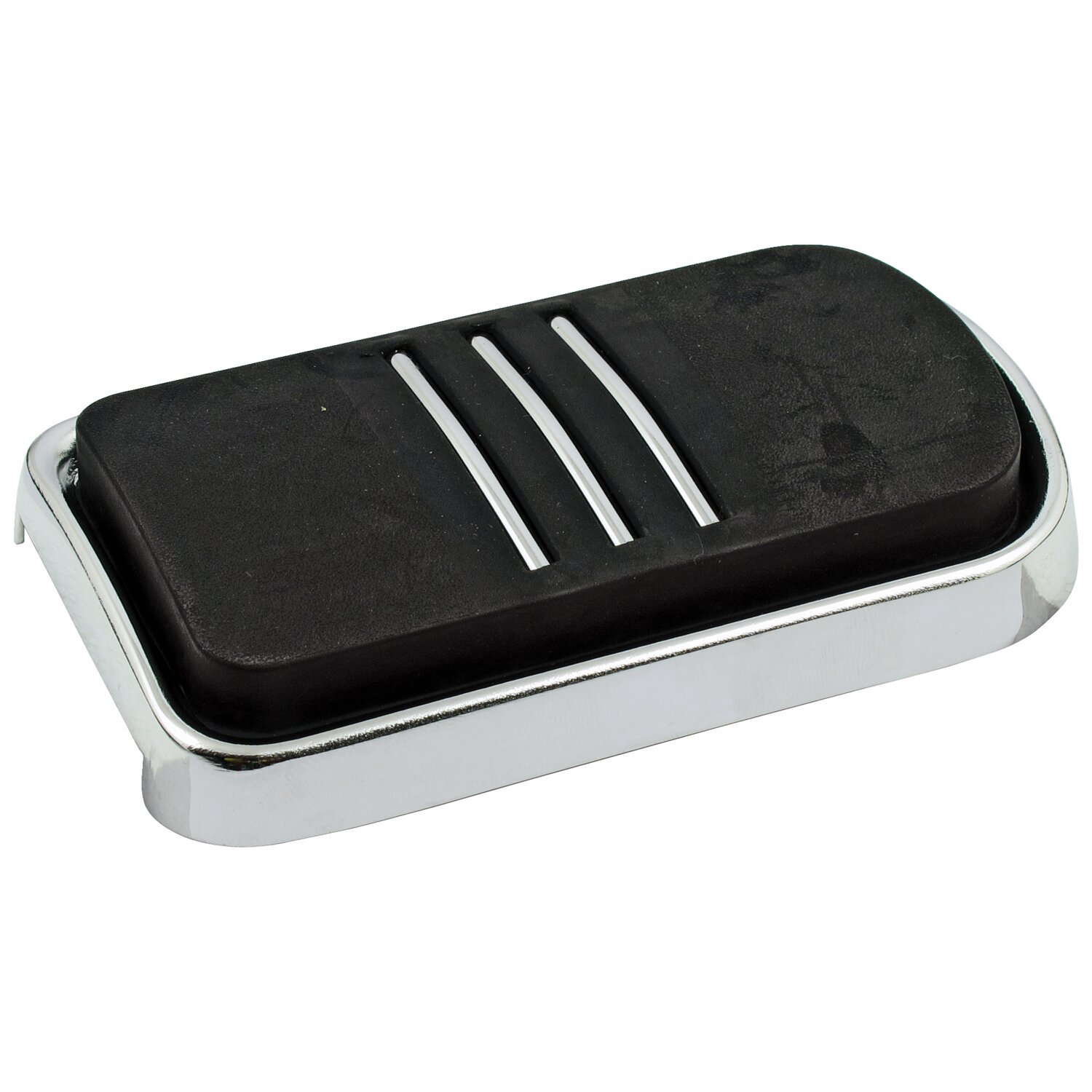 Brake pedal pad, Tri-Rail, Chrome