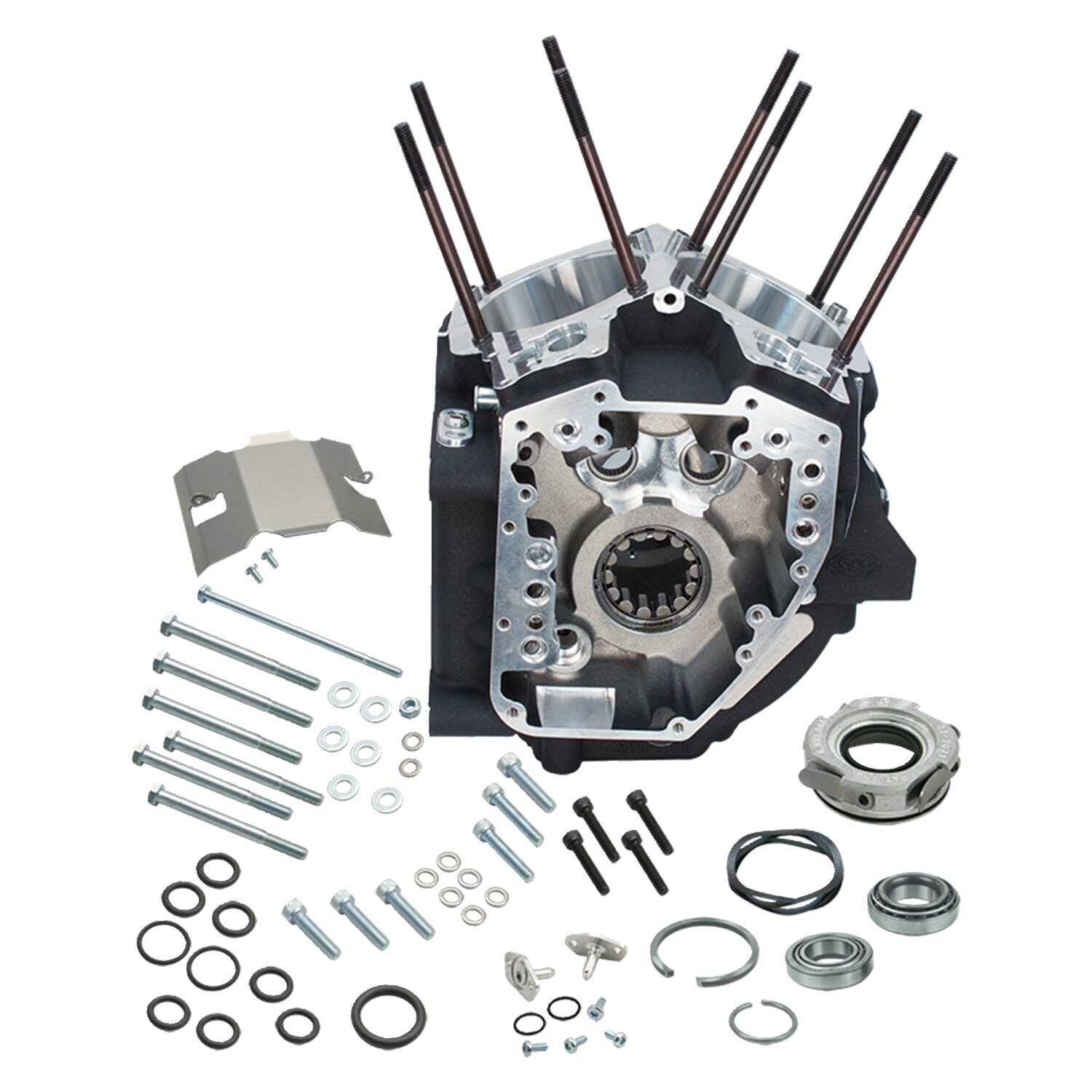 S&S, 99-06 crankcase assembly, 3-3/4" STD bore, Black