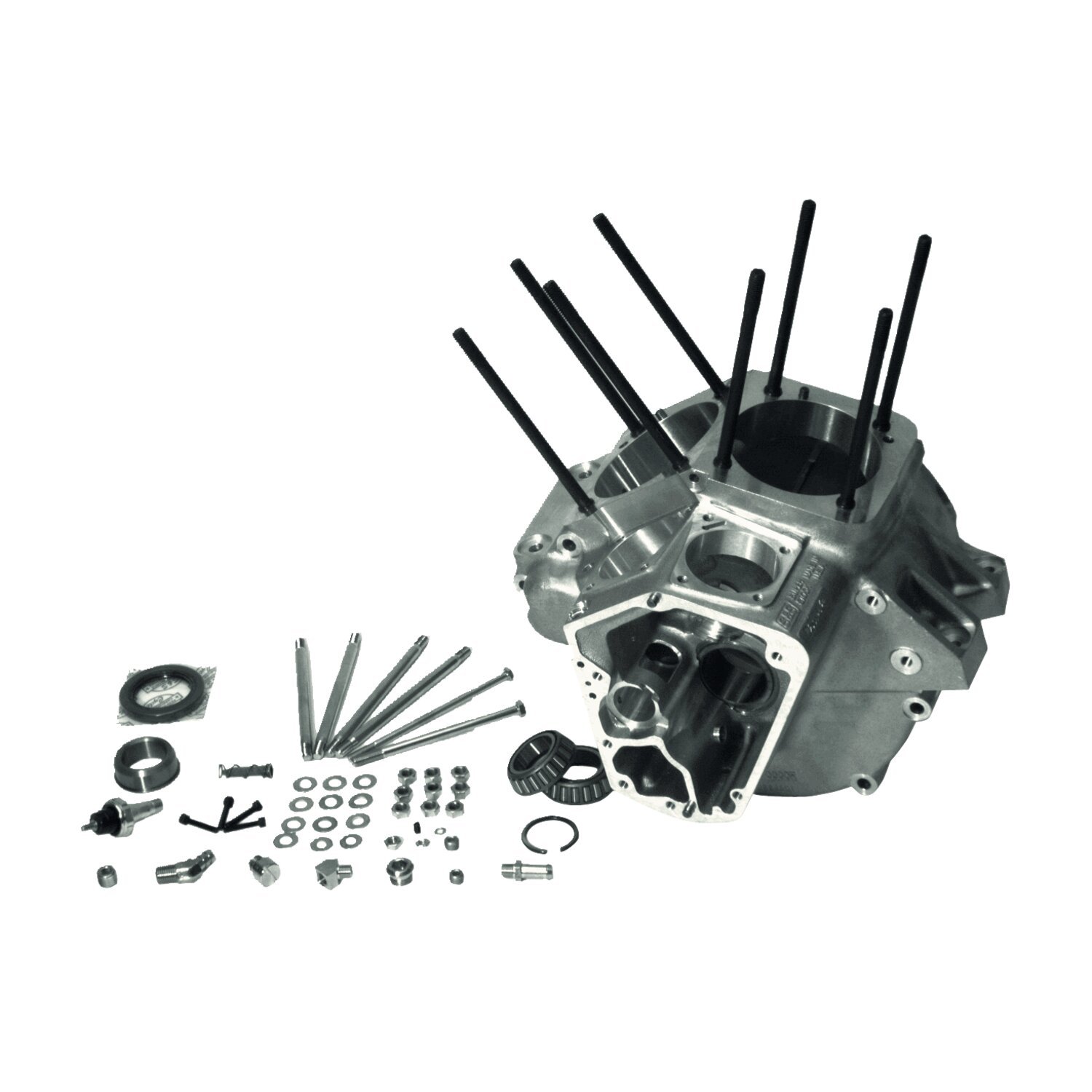 S&S, 92-99 crankcase assembly, STD bore, Black