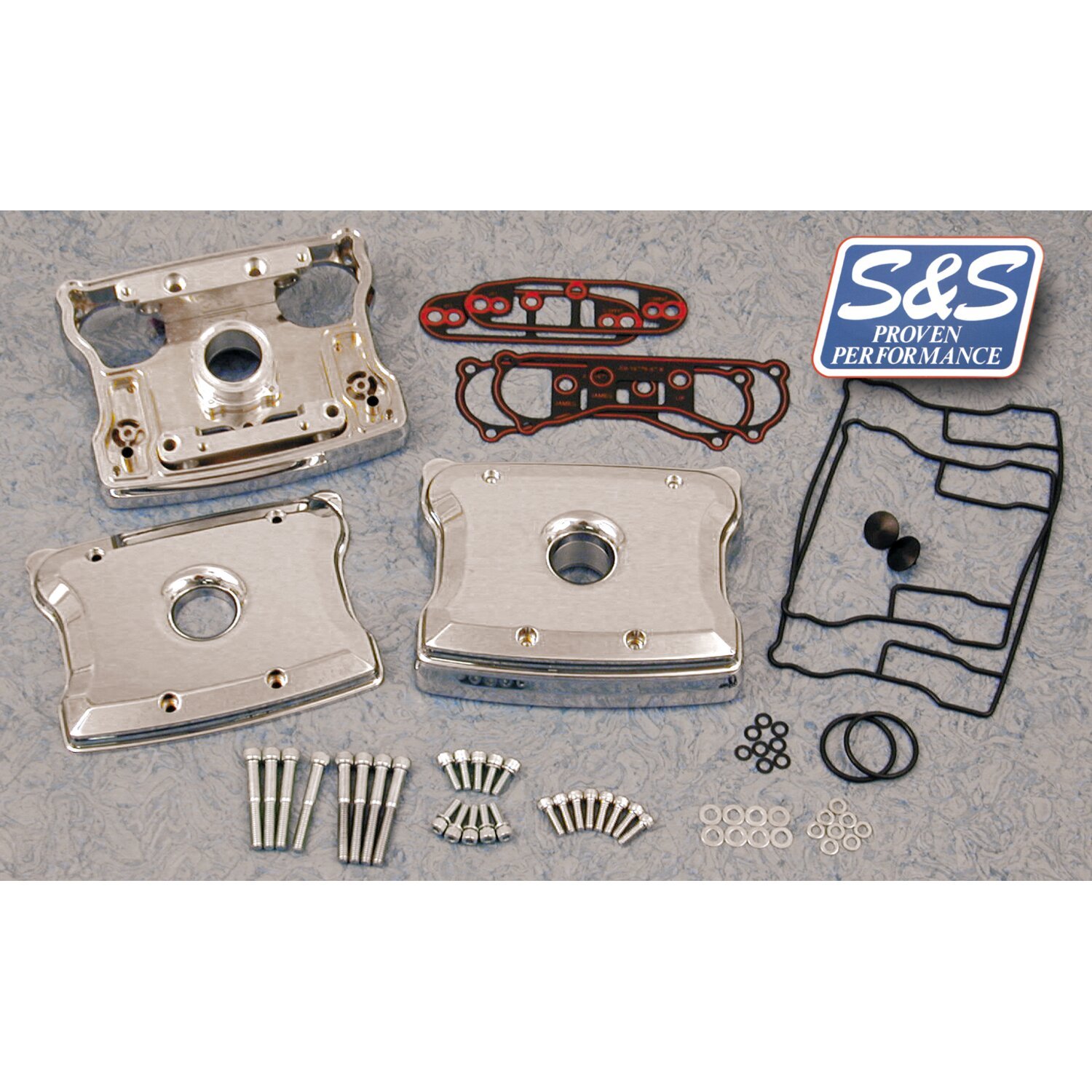 S&S, billet rocker cover kit, Chrome