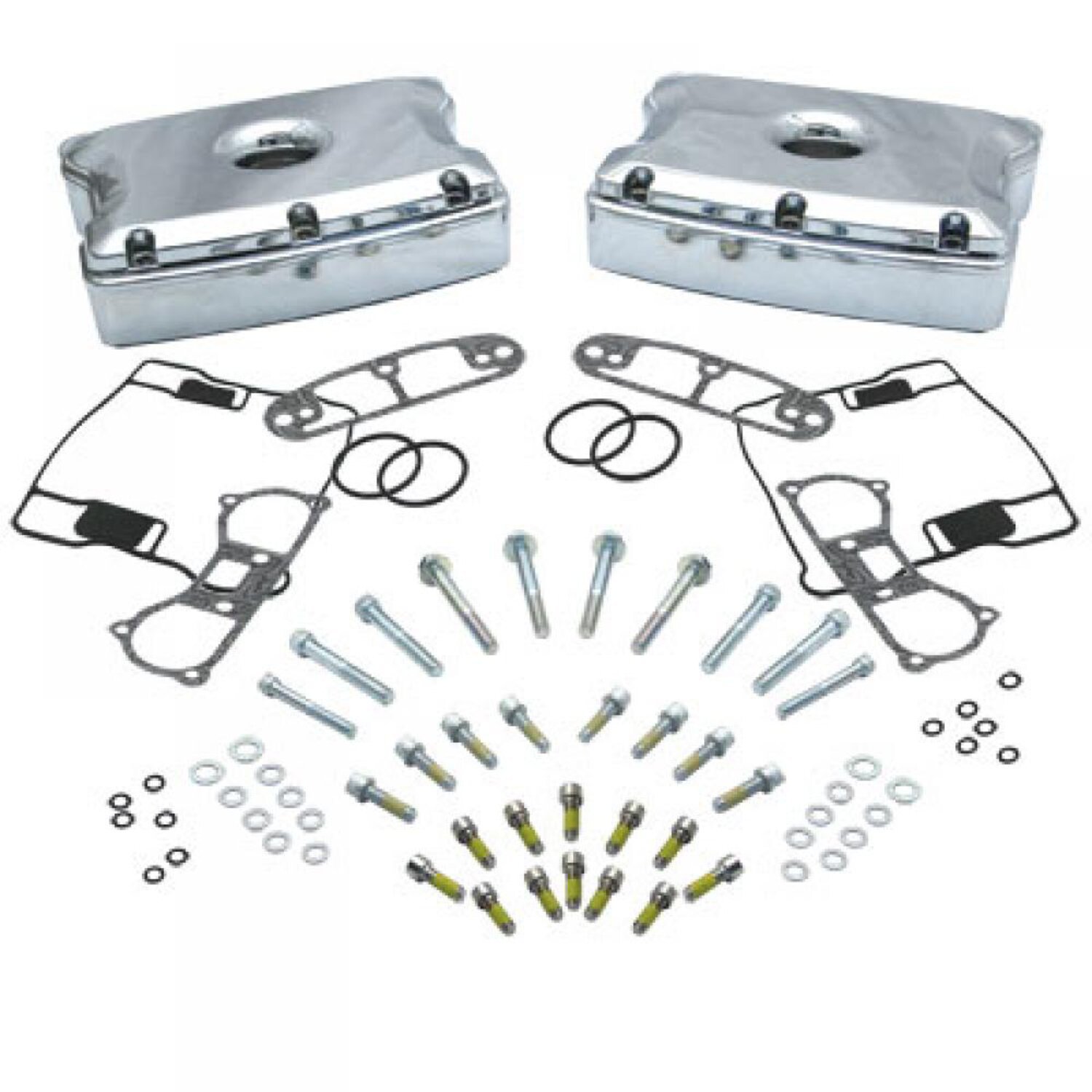 S&S, die-cast rocker cover kit, Chrome