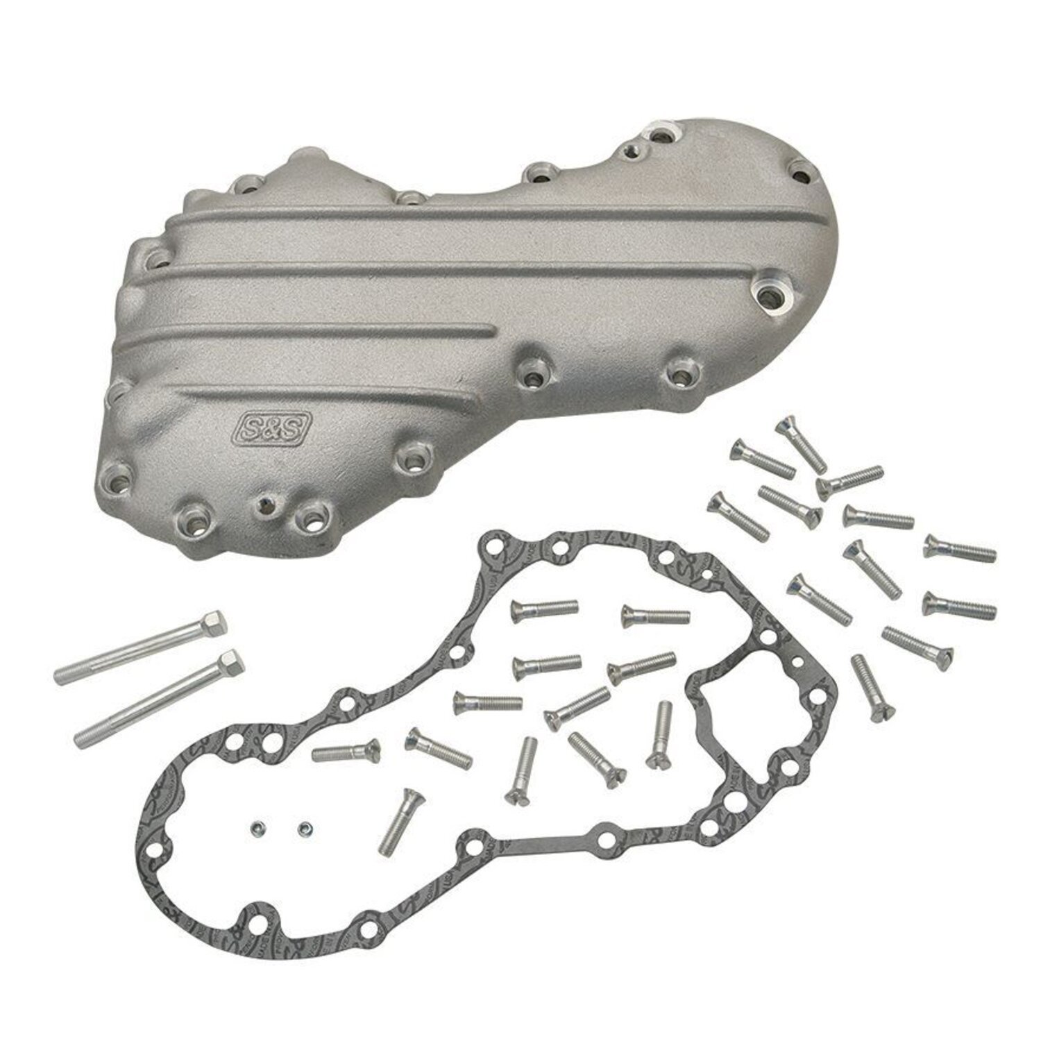 S&S, 54-62 generator cam cover kit. For OEM/S&S cases, Polished
