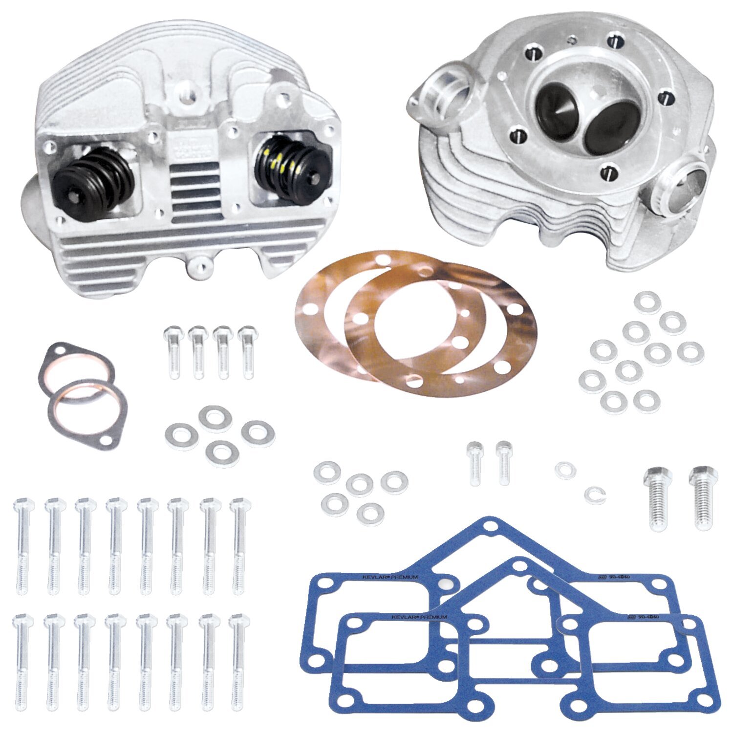 S&S, Shovel cylinder head kit. STD bore, natural, Raw