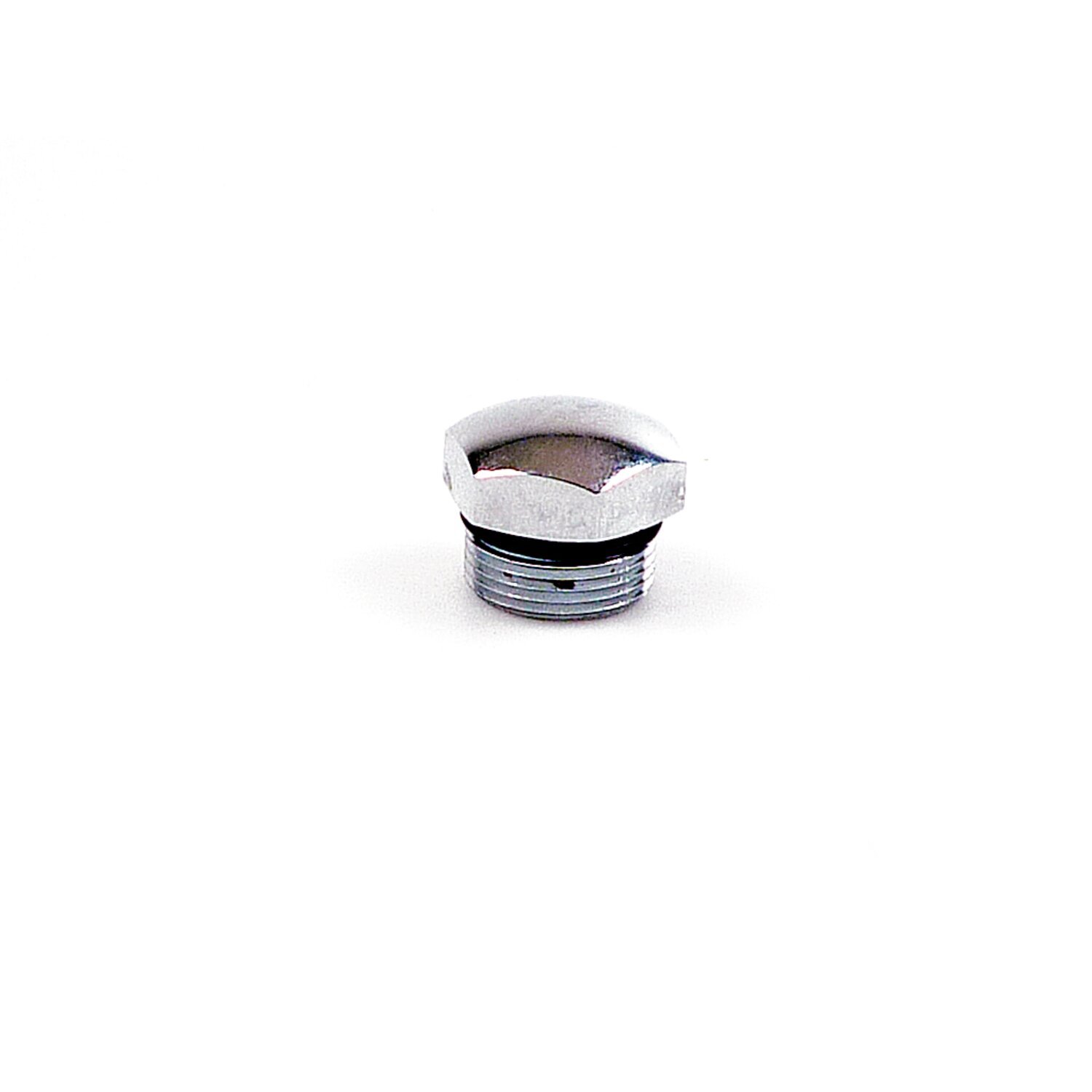 Colony, transmission fill plug. Domed hex style, Chrome