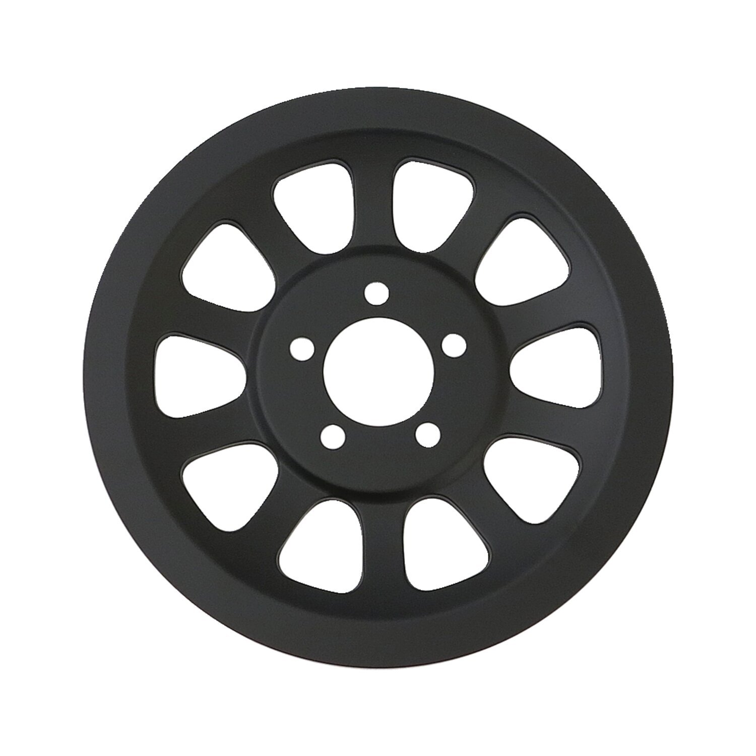 Pully cover, 'holes' 66t, Black, Matte