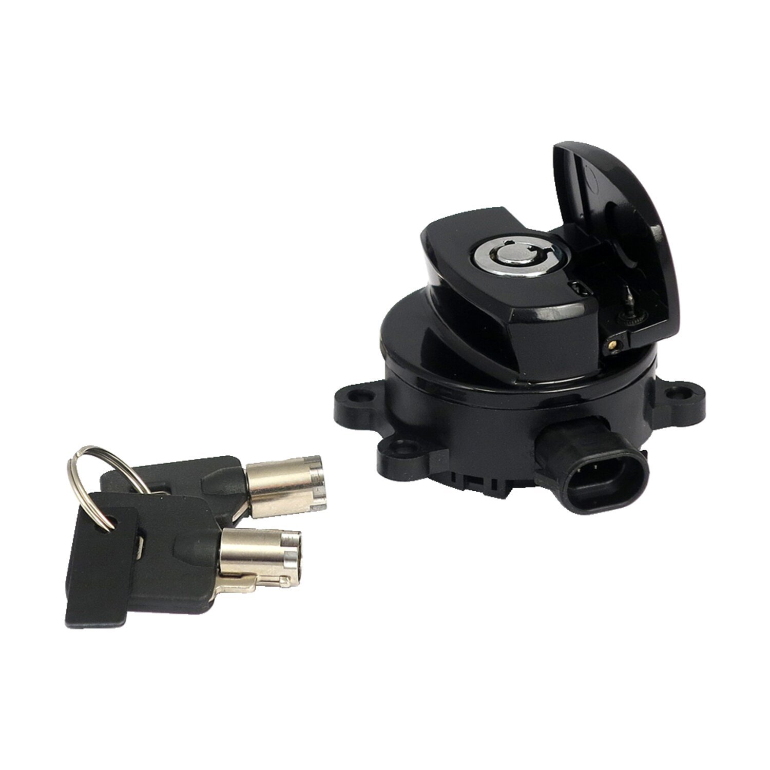 11-up ignition switch, side hinge type, Black, Gloss